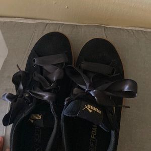 Puma X Fenty high top velvet sneakers